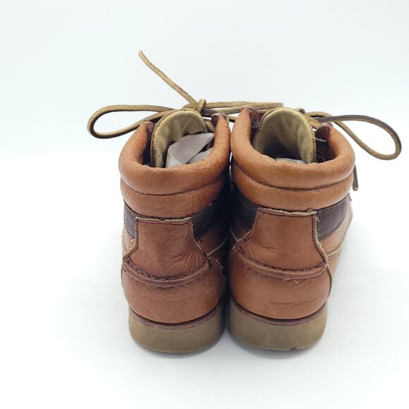 TIMBERLAND Two Toned Brown Leather Low Top Hiking Boots women's size 6 - Picture 6 of 9